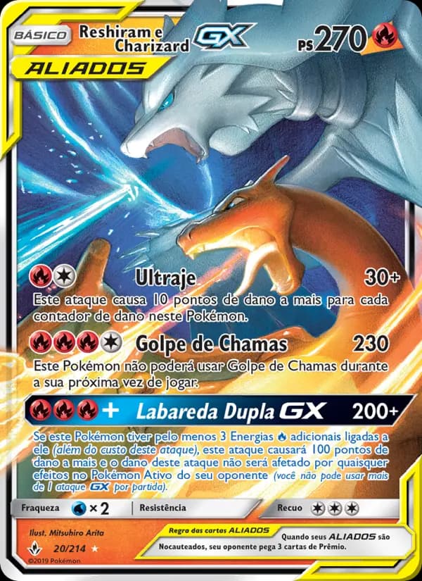 Reshiram e Charizard GX