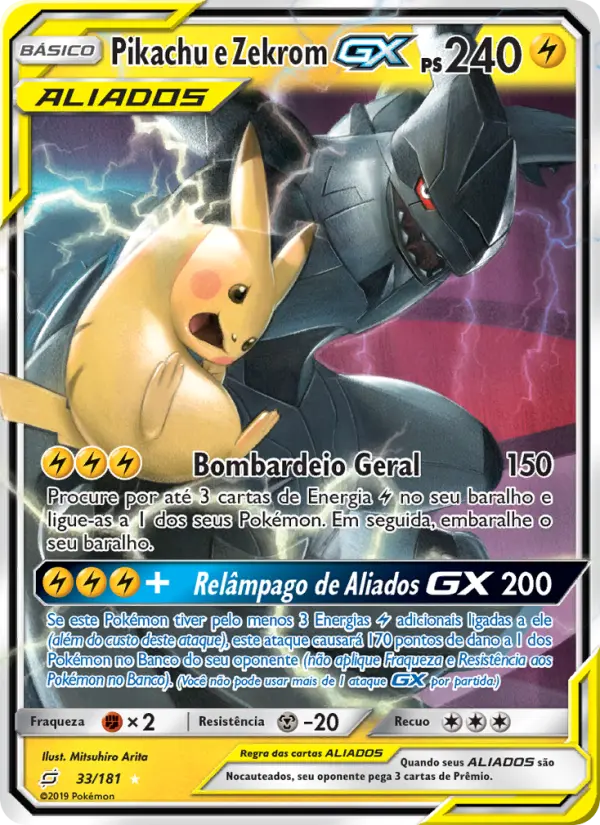 Pikachu e Zekrom GX