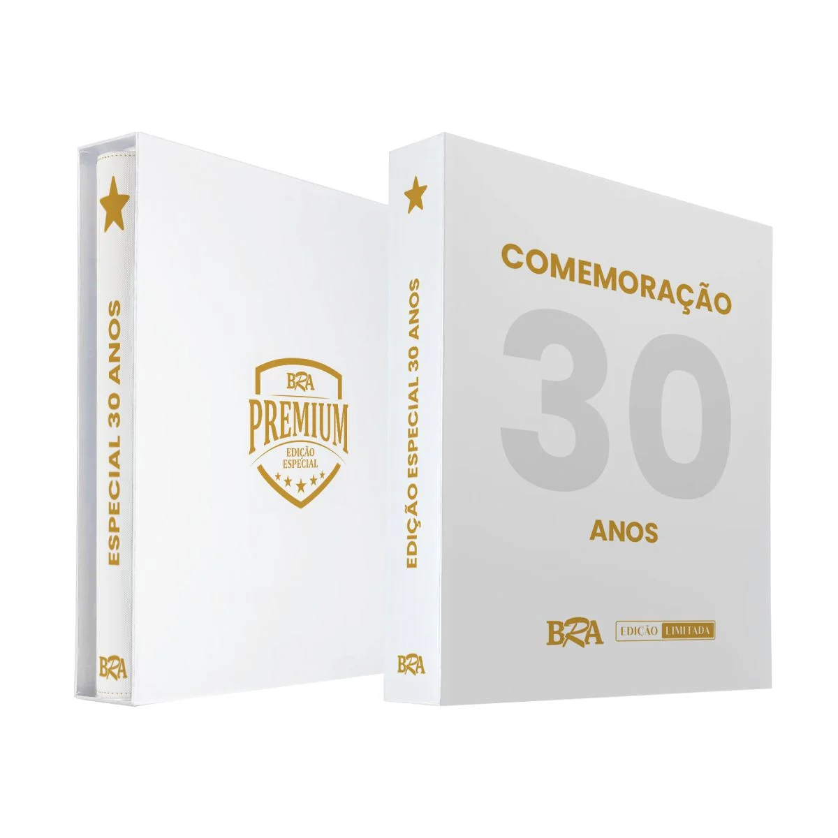 Pasta Premium 2x2 BRA - Edição Especial 30 Anos - Branca/Dourado