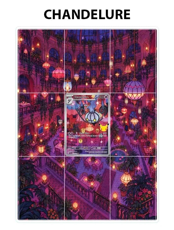 Chandelure (#137 30º Aniversário) - Pasta com 9 Bolsos e Ilustrações Ampliadas