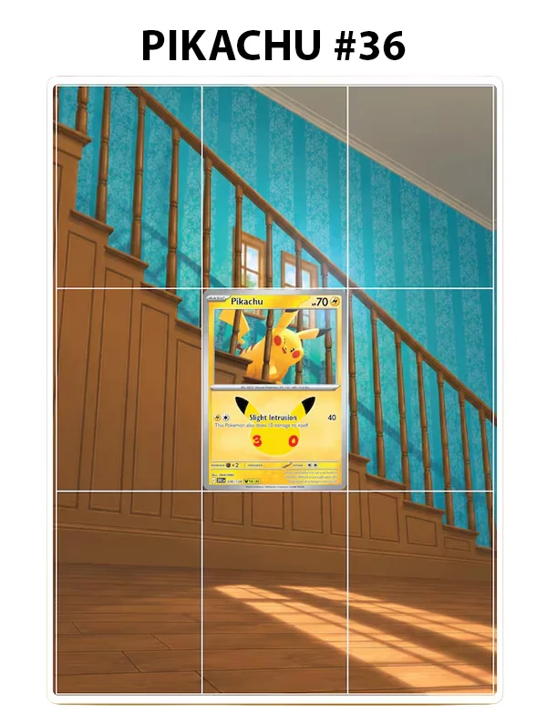Pikachu (#36 30º Aniversário) - Pasta com Arte Estendida e Layout de 9 Bolsos