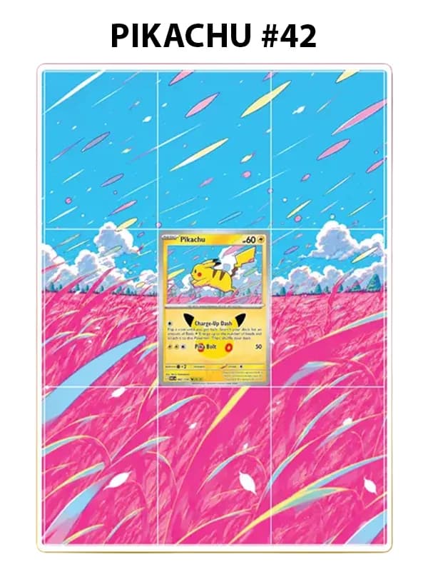 Pikachu (#42 30º Aniversário) - Pasta com Arte Estendida e Layout de 9 Bolsos