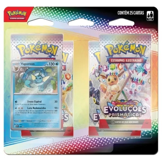 Blister Quadruplo Evoluções Prismáticas - VAPOREON EV8.5