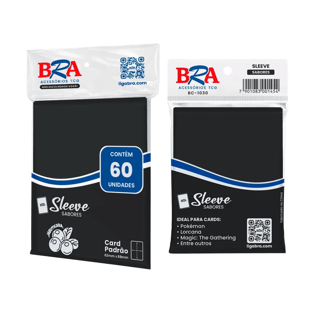 Sleeve Sabores BRA Preto (60 Unidades)
