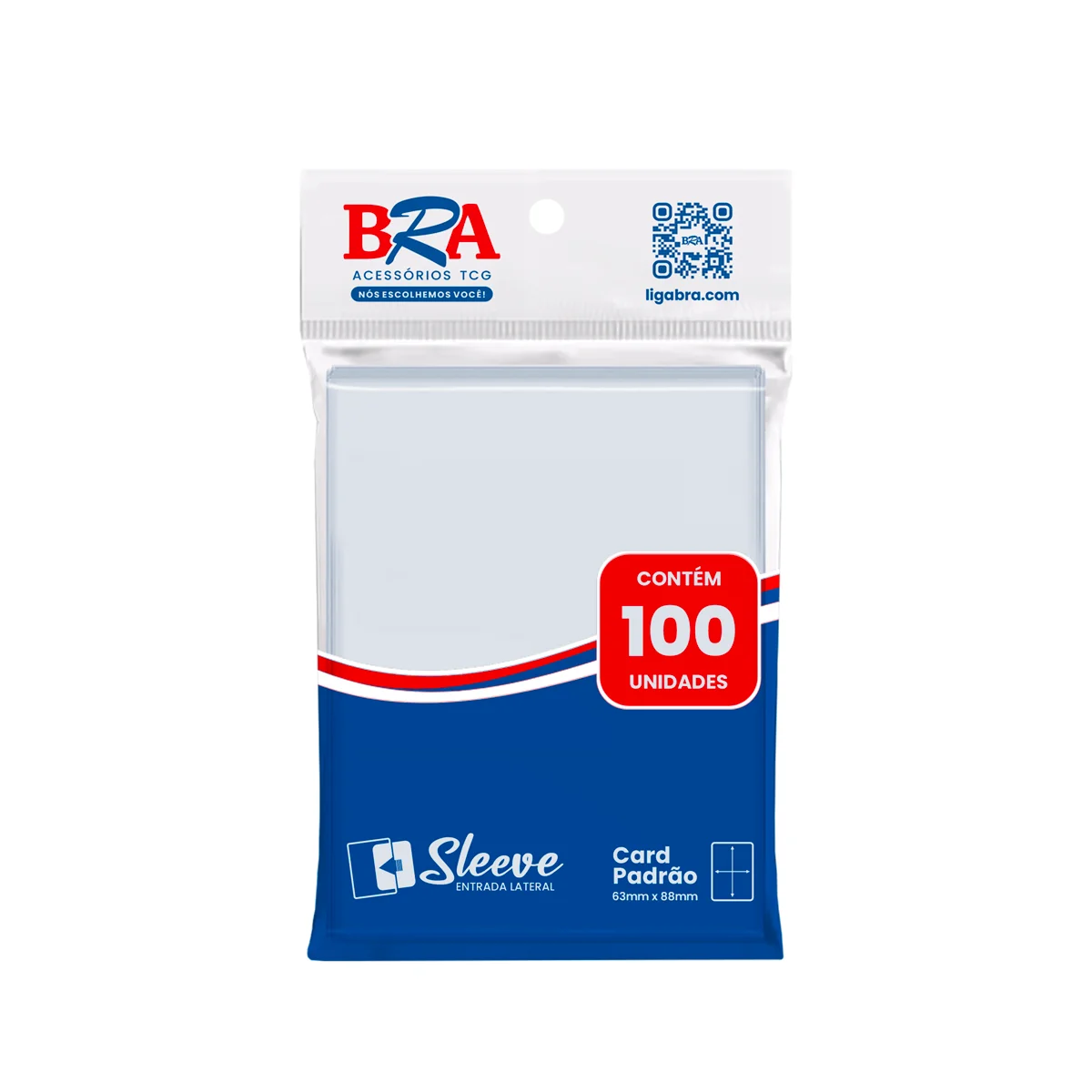 Sleeve Entrada Lateral para Cards BRA - 100 Unidades