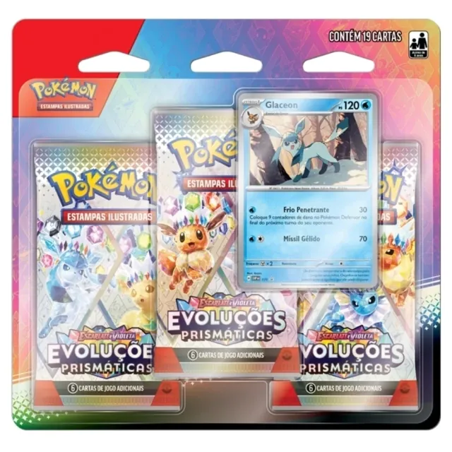 Blister Triplo Evoluções Prismática - GLACEON EV8.5