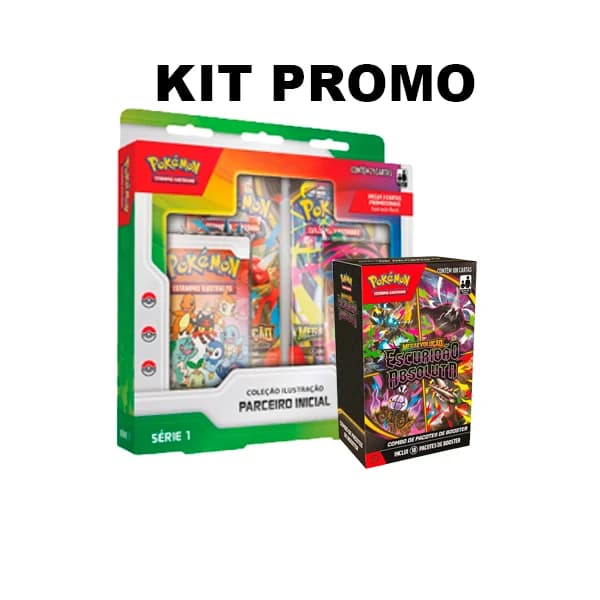 Kit - Box Parceiro Inicial 1 + Combo de Booster Escuridão Absoluta.