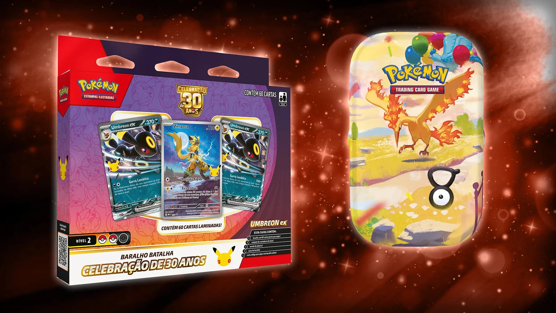 Lançamentos de Outubro: Celebração de 30 Anos e Novos Baralhos chegam ao Pokémon TCG