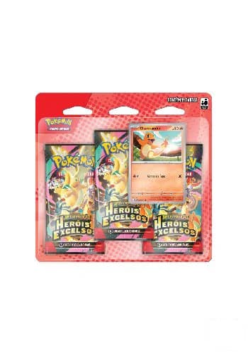 Blister Triplo Heróis Excelsos Charmander - Megaevolução